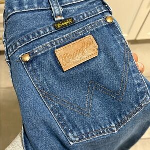 Vintage Flared Wrangler Blue Denim Jeans